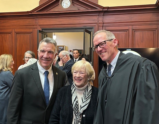 Governor Scott with Justice Drescher and Justice Drescher’s mother