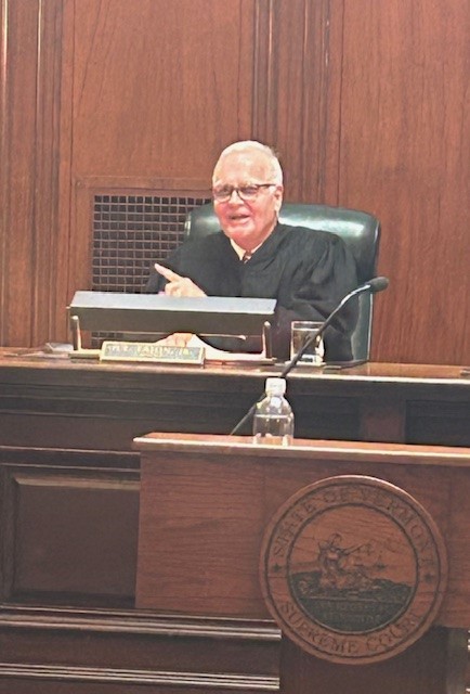 Justice Eaton gives remarks