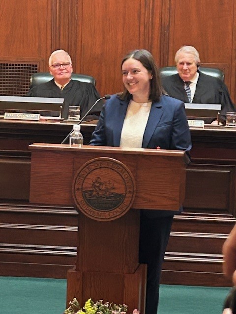 Sunny Drescher gives remarks