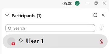 Image of Webex Participants tab